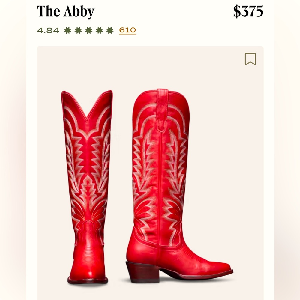 Tecovas The Abby Crimson Boots 8.5